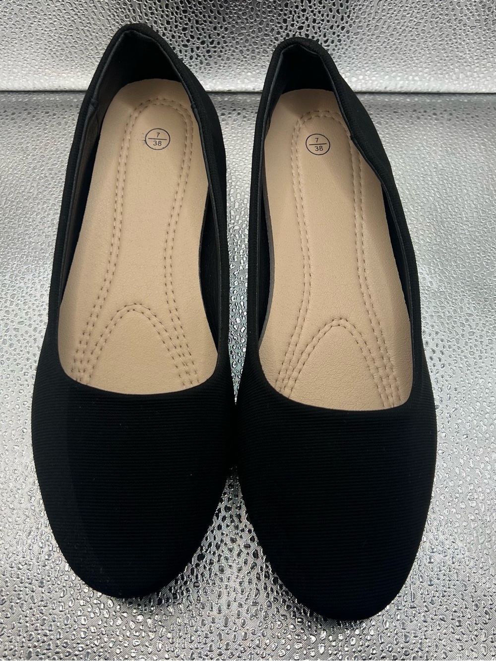Women's Black slip ons with 1.5” heel - Classic Everyday Slip-Ons